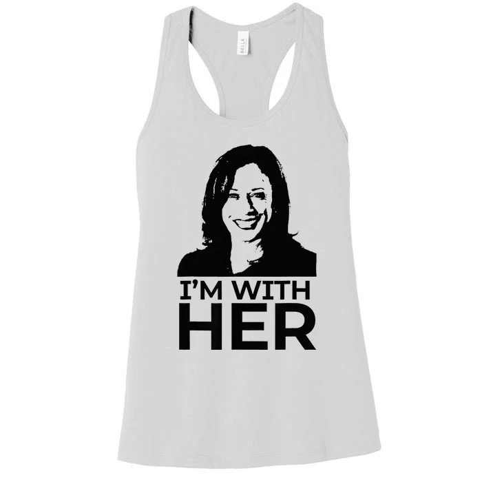 Im With Her Kamala Vote For 2024 President Kamala Harris Women's Racerback Tank