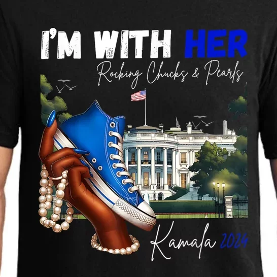 IM With Her Rocking Chucks & Pearls Kamala 2024 Pajama Set