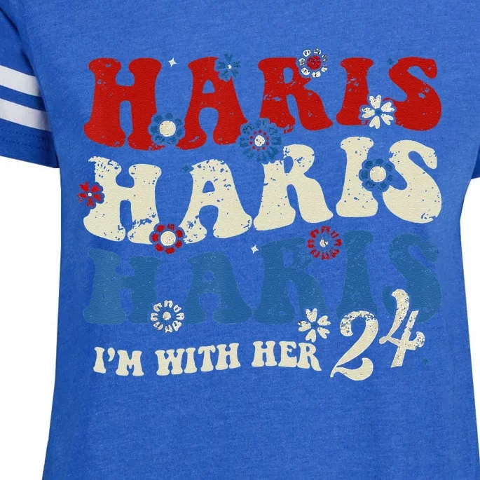 IM With Her Kamala Vote For 2024 President Kamala Harris Enza Ladies Jersey Football T-Shirt