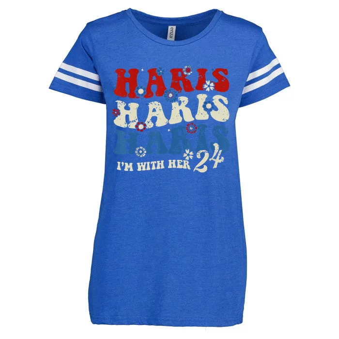 IM With Her Kamala Vote For 2024 President Kamala Harris Enza Ladies Jersey Football T-Shirt