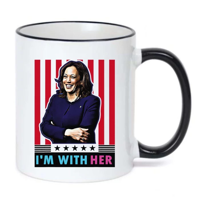 IM With Her Kamala Vote For 2024 President Kamalaharris Black Color Changing Mug