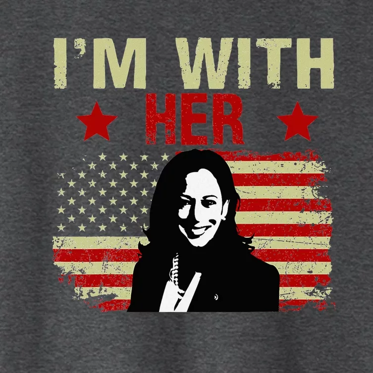 IM With Her Kamala Vote For 2024 President Kamala Harris Women's Crop Top Tee