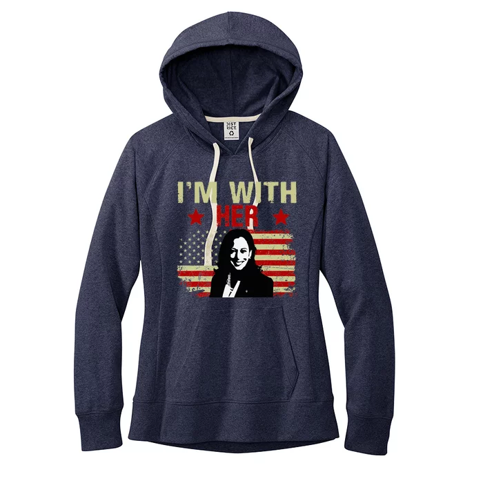 IM With Her Kamala Vote For 2024 President Kamala Harris Women's Fleece Hoodie