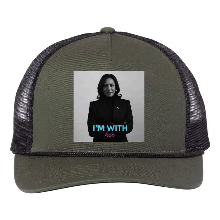 IM With Her Kamala Retro Rope Trucker Hat Cap