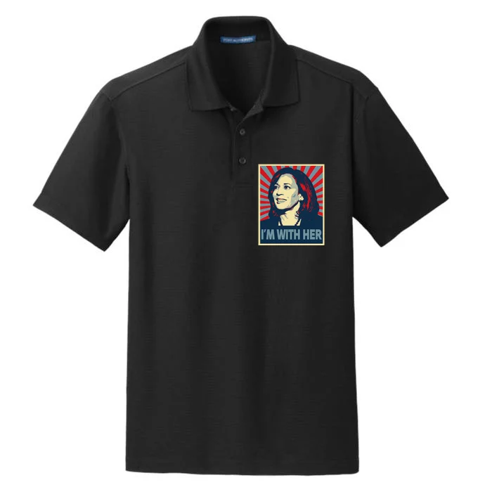 IM With Her Kamala Vote For 2024 President Kamala Harris Dry Zone Grid Performance Polo