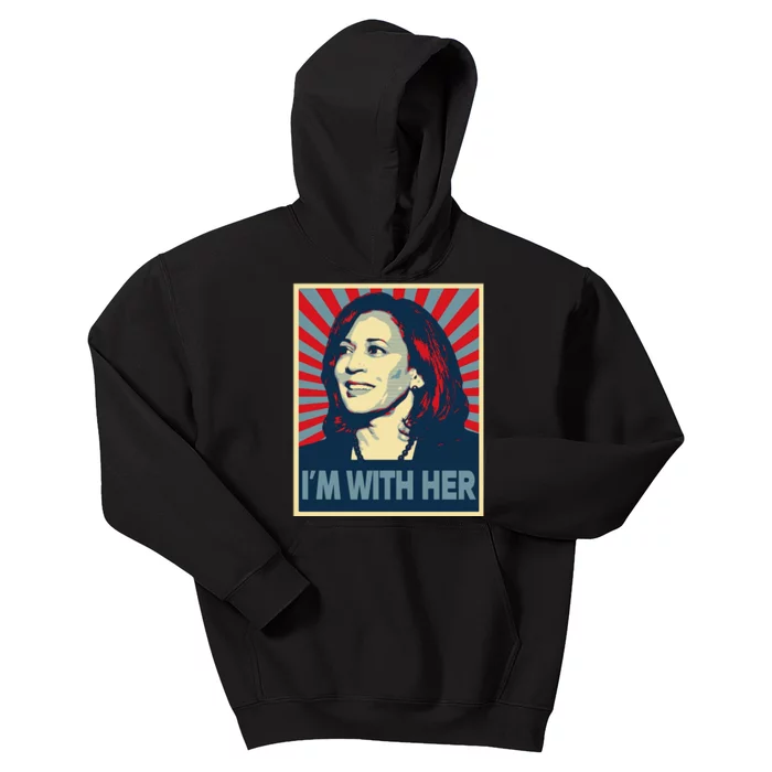 IM With Her Kamala Vote For 2024 President Kamala Harris Kids Hoodie