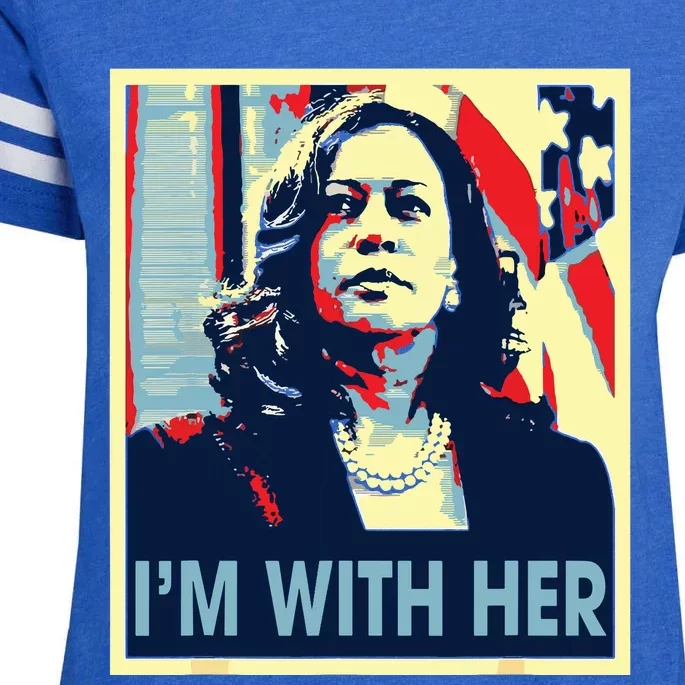 Im With Her Kamala Vote For 2024 President Kamalaharris Enza Ladies Jersey Football T-Shirt