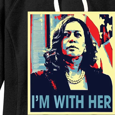 Im With Her Kamala Vote For 2024 President Kamala Harris Women's Fleece Hoodie