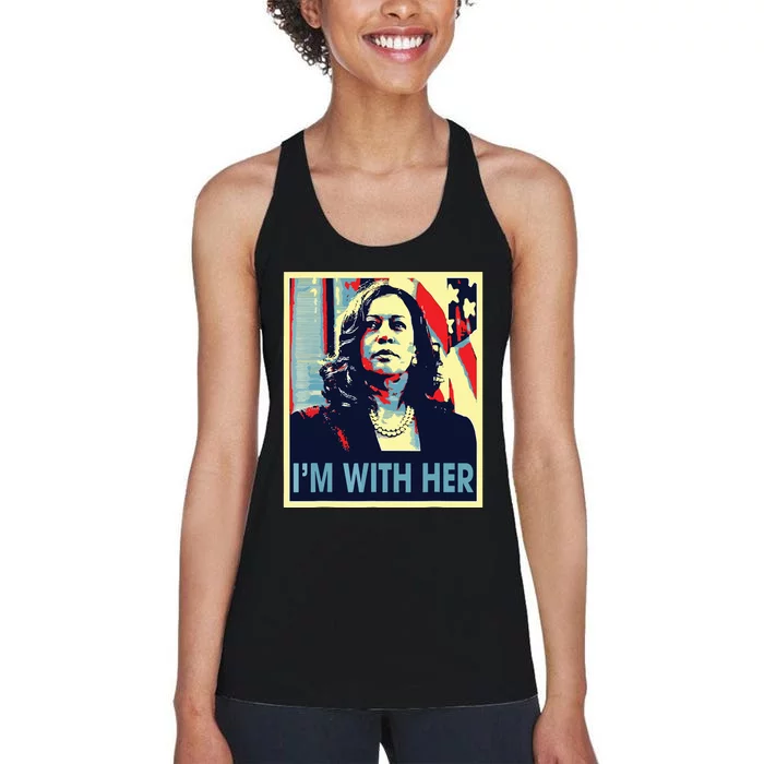 Im With Her Kamala Vote For 2024 President Kamala Harris Women's Racerback Tank