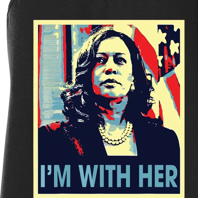 Im With Her Kamala Vote For 2024 President Kamala Harris Women's Racerback Tank