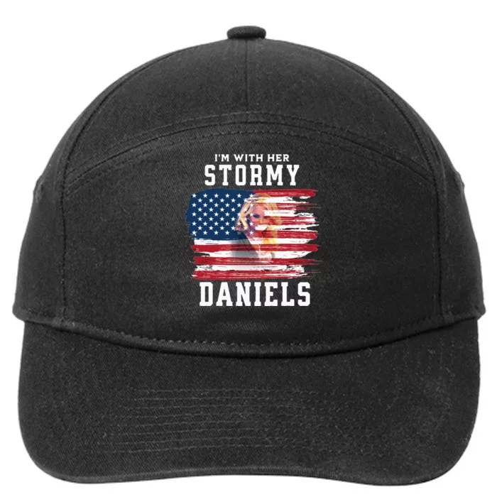 i'm with her Stormy Daniels Essential 7-Panel Snapback Hat