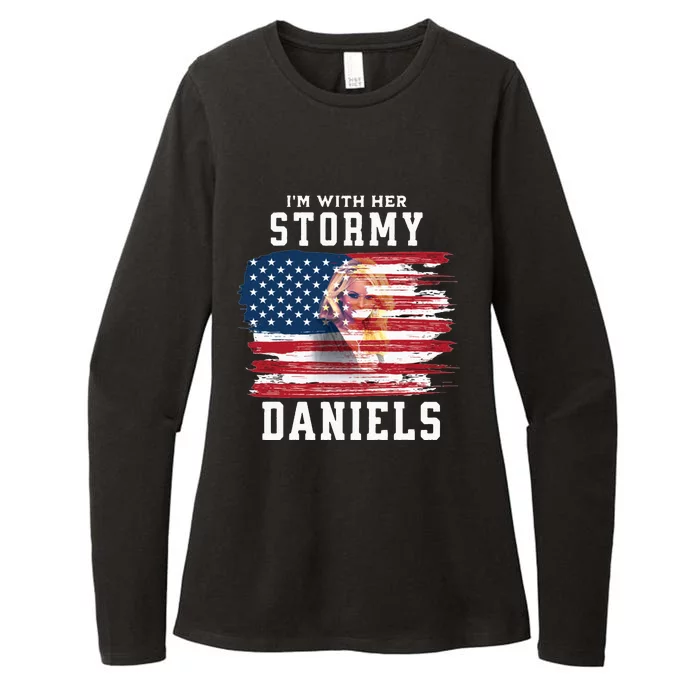 i'm with her Stormy Daniels Essential Womens CVC Long Sleeve Shirt