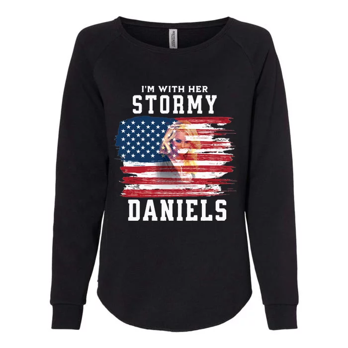 i'm with her Stormy Daniels Essential Womens California Wash Sweatshirt