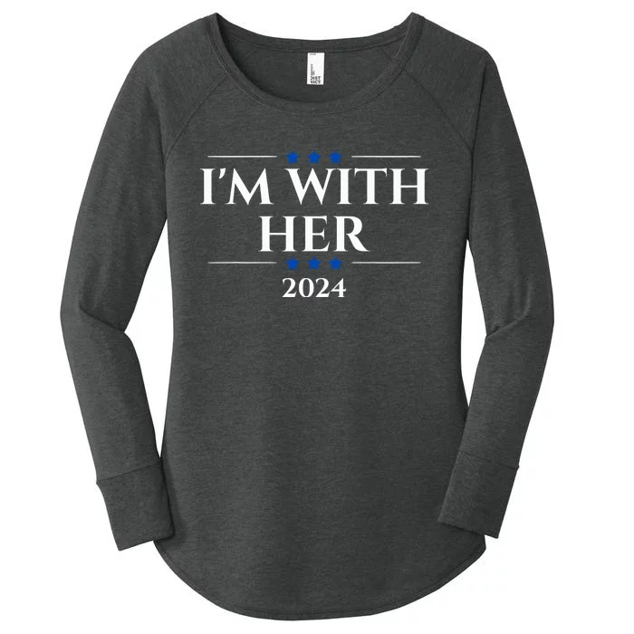 IM With Her Kamala Women's Perfect Tri Tunic Long Sleeve Shirt