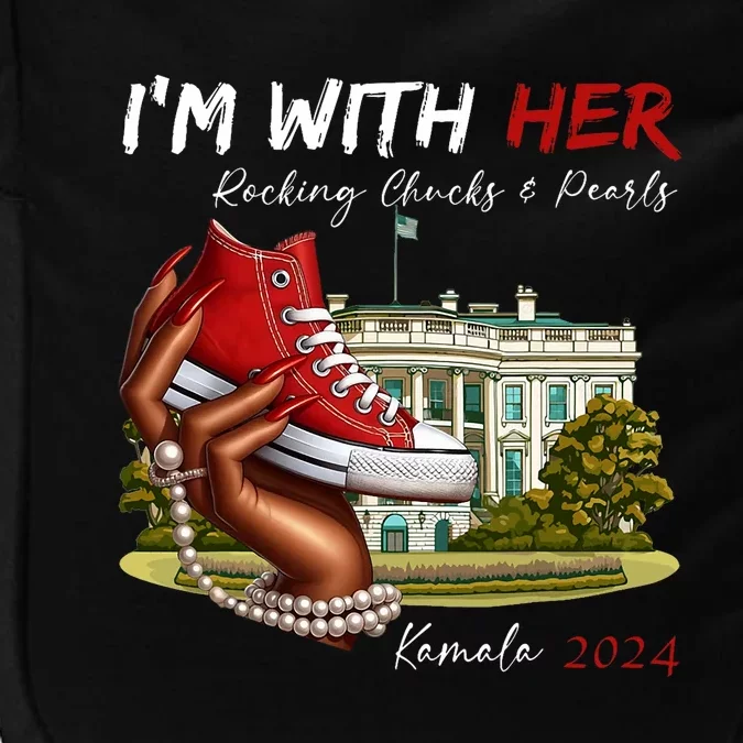 IM With Her Chucks & Pearls Kamala 2024 Impact Tech Backpack