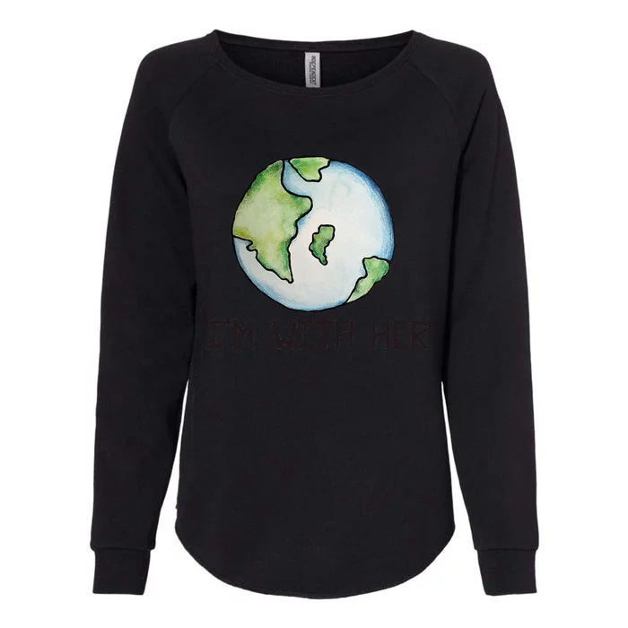 I'm With Her Earth Day Earthy Sciences Womens California Wash Sweatshirt