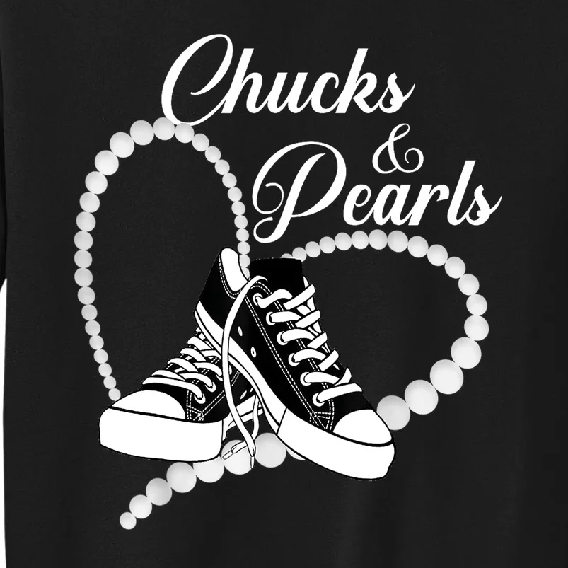 Im With Her Kamala 2024 Heart Chucks And Pearls 2024 Gift Sweatshirt