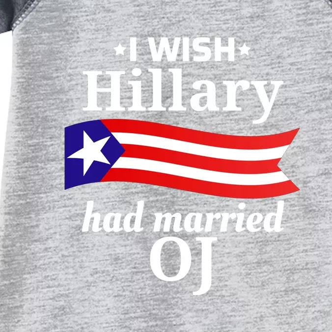 I Wish Hillary Had Married Oj Flag Infant Baby Jersey Bodysuit