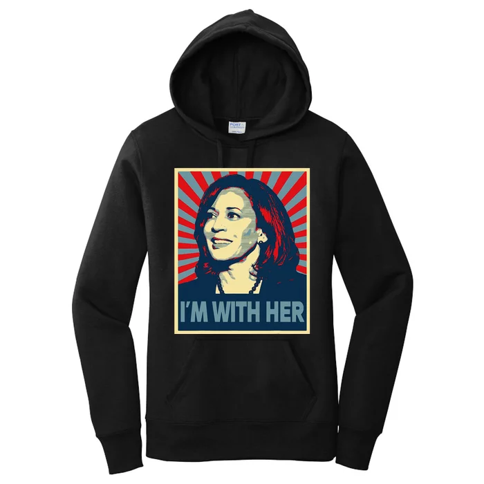 IM With Her Kamala Vote For 2024 President Kamalaharris Women's Pullover Hoodie