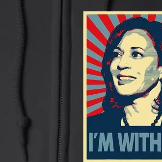 IM With Her Kamala Vote For 2024 President Kamalaharris Full Zip Hoodie