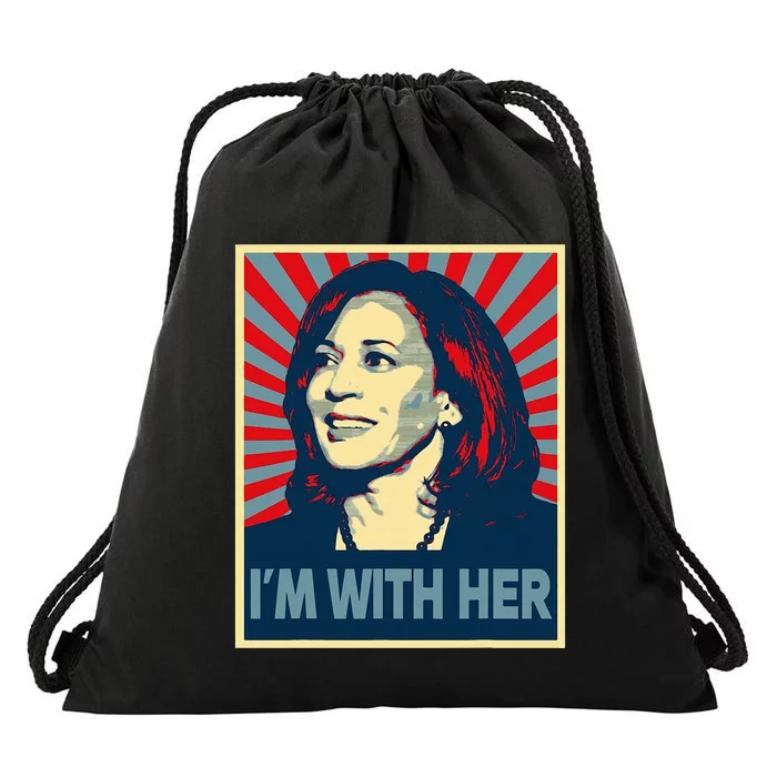 IM With Her Kamala Vote For 2024 President Kamalaharris Drawstring Bag