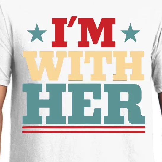 I’M With Her Presidential Election 2024 Harris Walz Democrat Tank Top Pajama Set