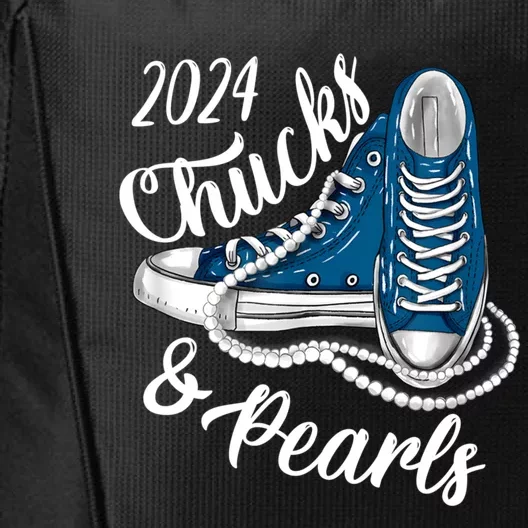 IM With Her Chucks And Pearls 2024 Kamala Election Sneakers City Backpack