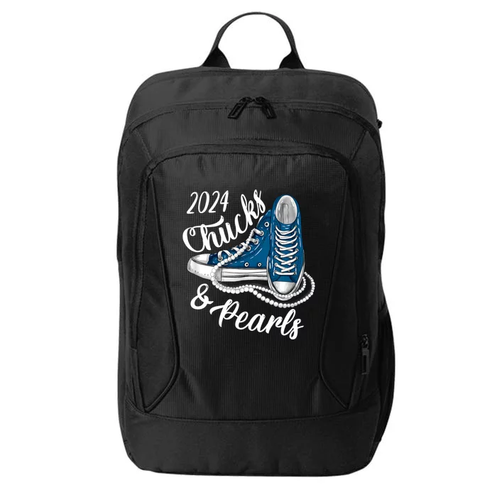 IM With Her Chucks And Pearls 2024 Kamala Election Sneakers City Backpack