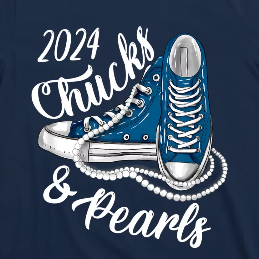 IM With Her Chucks And Pearls 2024 Kamala Election Sneakers T-Shirt