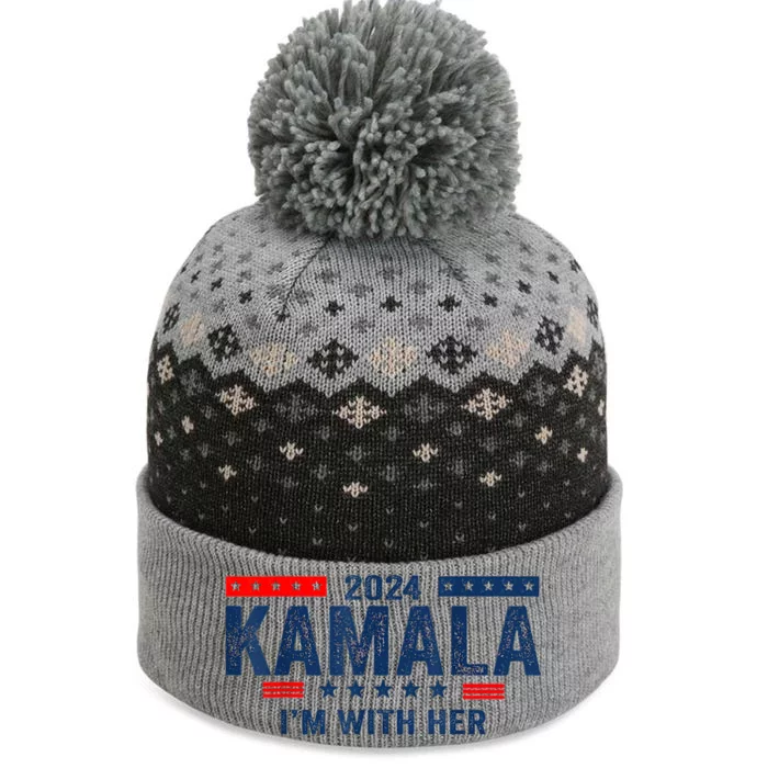 IM With Her Kamala Vote For 2024 President Kamalaharris The Baniff Cuffed Pom Beanie