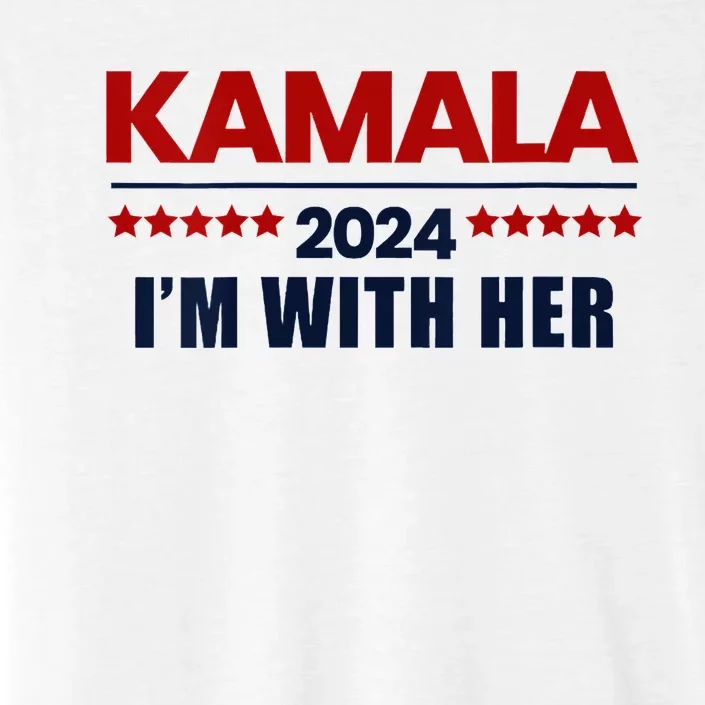 IM With Her Kamala Vote For 2024 President Kamala Harris V Neck ChromaSoft Performance T-Shirt