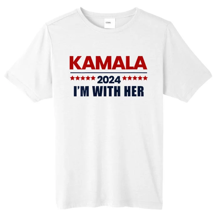 IM With Her Kamala Vote For 2024 President Kamala Harris V Neck ChromaSoft Performance T-Shirt