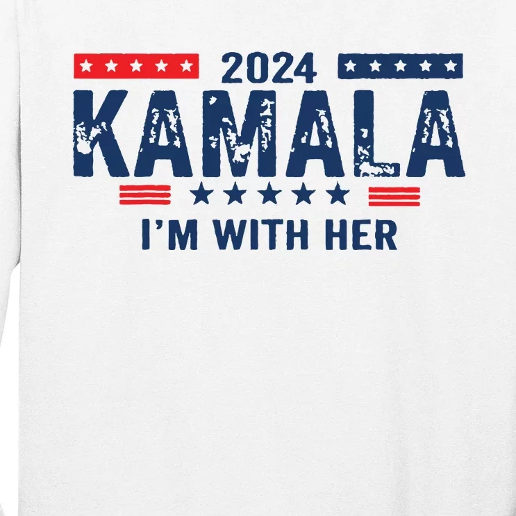 Im With Her Kamala Vote For 2024 President Kamalaharris Long Sleeve Shirt