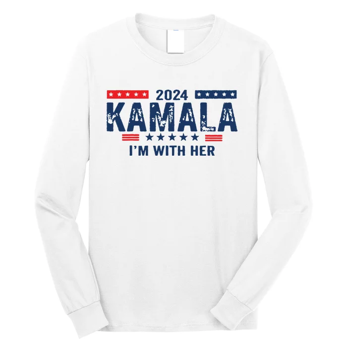 Im With Her Kamala Vote For 2024 President Kamalaharris Long Sleeve Shirt