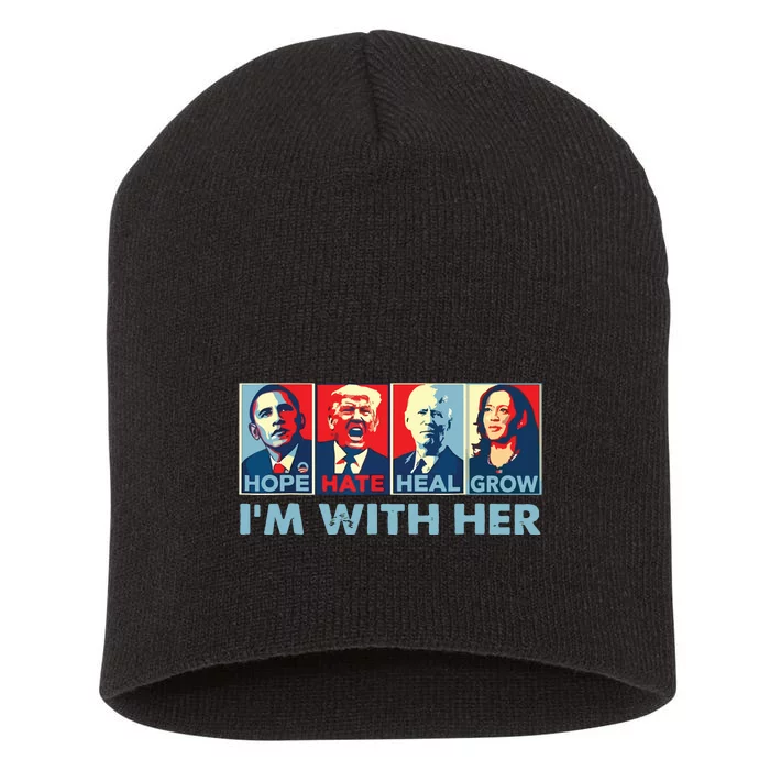 Im With Her Kamala Vote For 2024 President Kamalaharris Short Acrylic Beanie