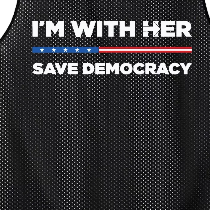 Im With Her Save Democracy 2024 President Mesh Reversible Basketball Jersey Tank