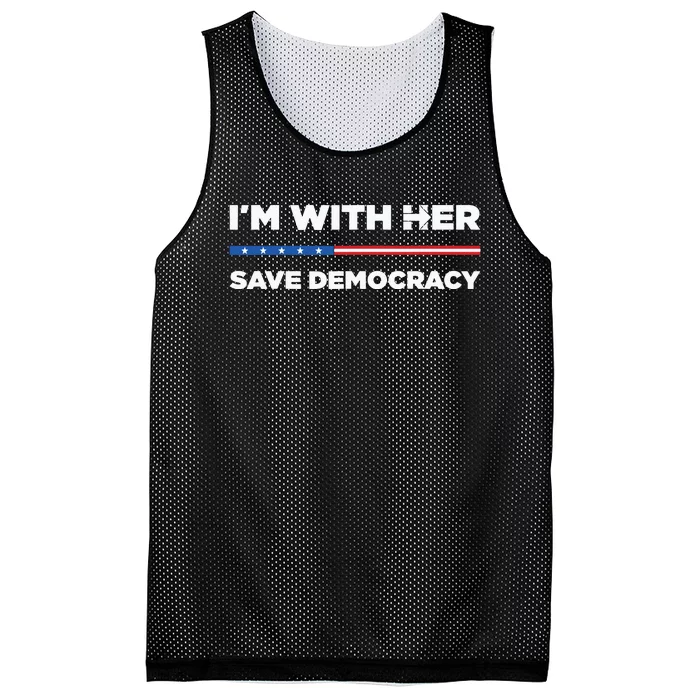 Im With Her Save Democracy 2024 President Mesh Reversible Basketball Jersey Tank