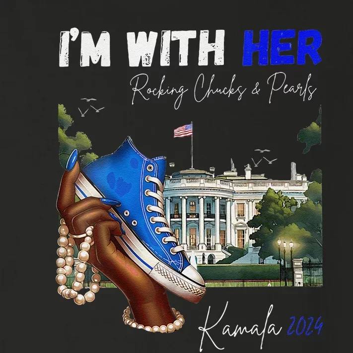 IM With Her Rocking Chucks & Pearls Kamala 2024 Toddler Long Sleeve Shirt