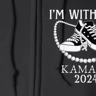 IM With Her Kamala Chucks And Pearls Election 2024 Full Zip Hoodie