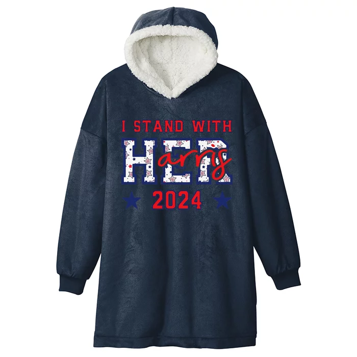 IM With Her President Kamala Election Hooded Wearable Blanket