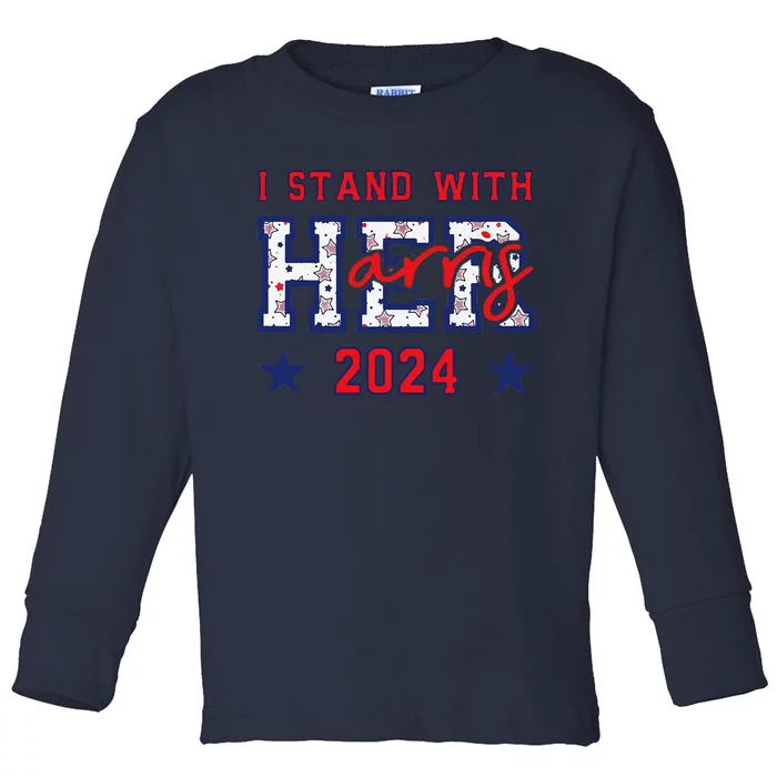 IM With Her President Kamala Election Toddler Long Sleeve Shirt