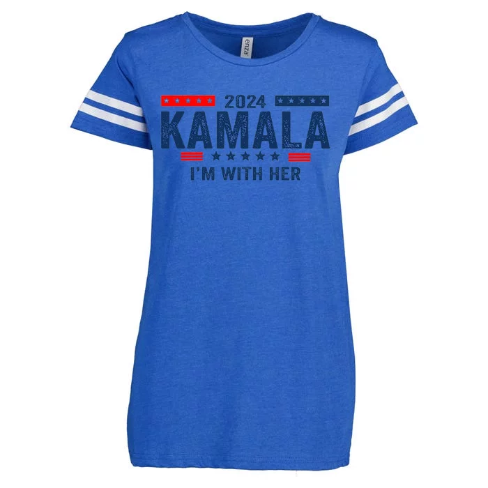 Im With Her Kamala Vote For 2024 President Kamala Harris Enza Ladies Jersey Football T-Shirt