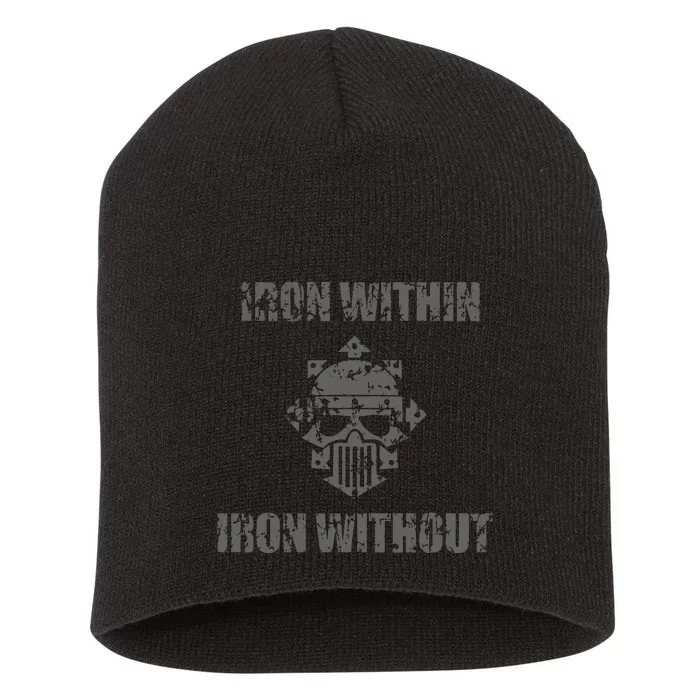 Iron Within Iron Without Marines Helmet Distresses Short Acrylic Beanie