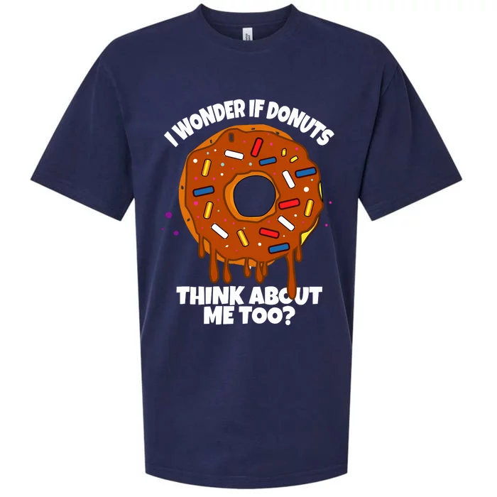 I Wonder If Donuts Think About Me Too | Doughnuts Cute Donut Sueded Cloud Jersey T-Shirt