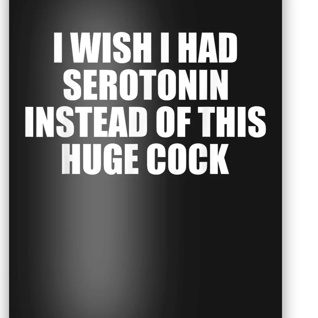 I Wish I Had Serotonin Instead Of This Huge Cock Funny Adult Humor Gift Poster