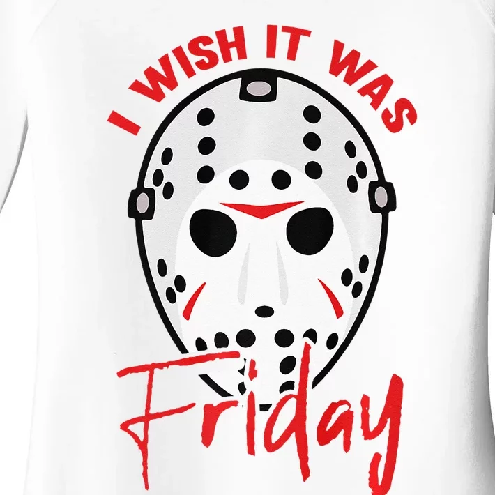 I Wish It Was Friday Lazy DIY Halloween Costume Horror Movie Women's Perfect Tri Tunic Long Sleeve Shirt