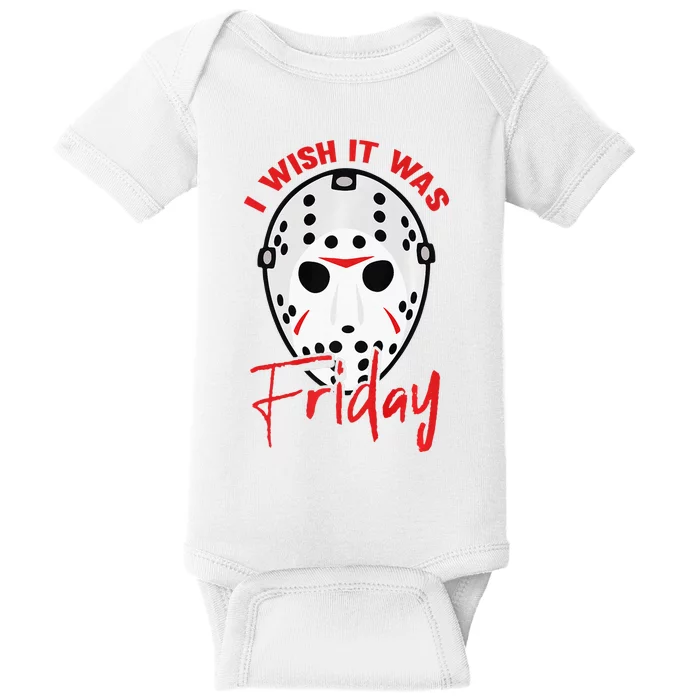 I Wish It Was Friday Lazy DIY Halloween Costume Horror Movie Baby Bodysuit