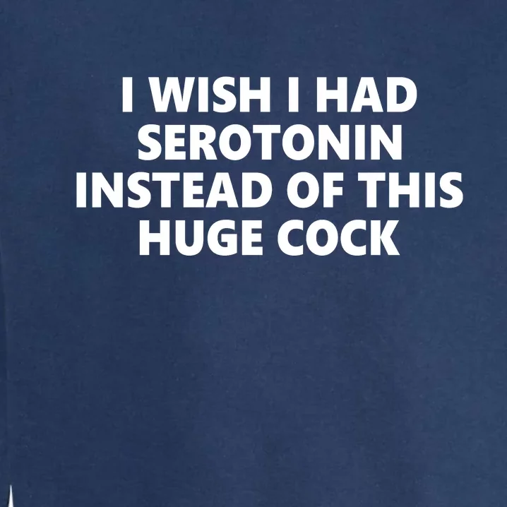 I Wish I Had Serotonin Instead Of This Huge Cock Funny Adult Humor Garment-Dyed Sweatshirt