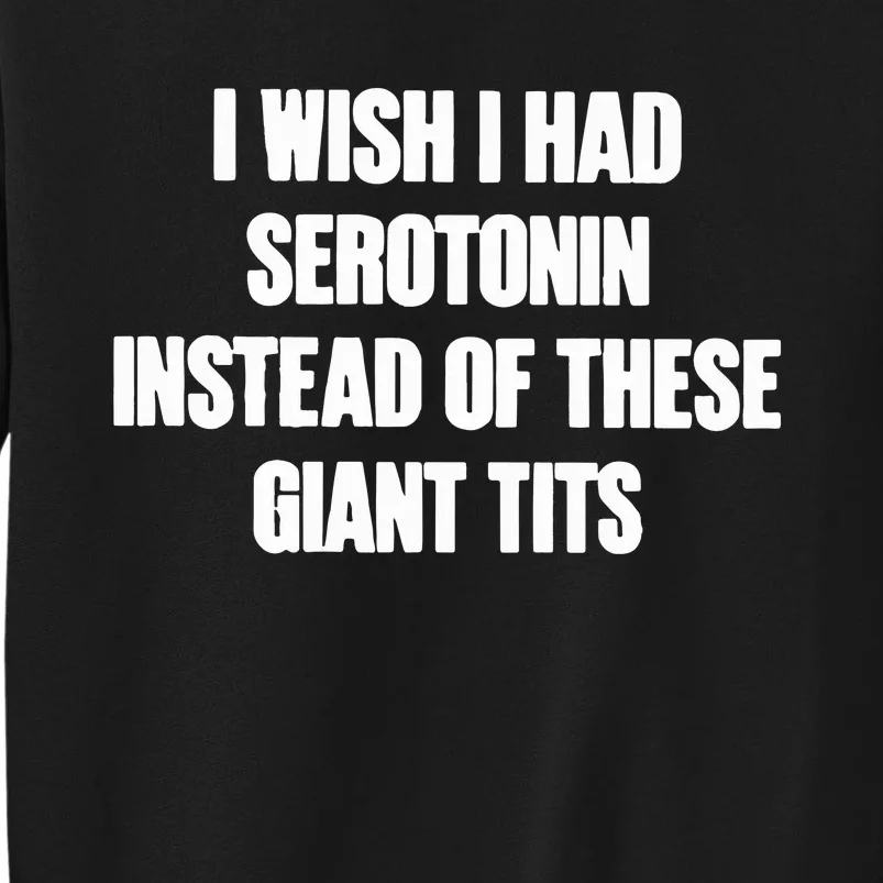 I Wish I Had Serotonin Instead Of These Giant Tits Tall Sweatshirt