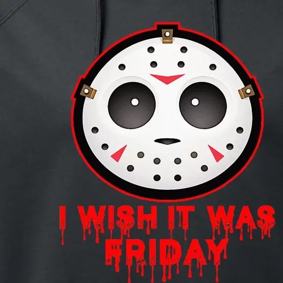 I Wish It Was Friday Cute Halloween Costume 13th Horror Performance Fleece Hoodie